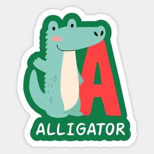 Alligator Alphabet funny Sticker